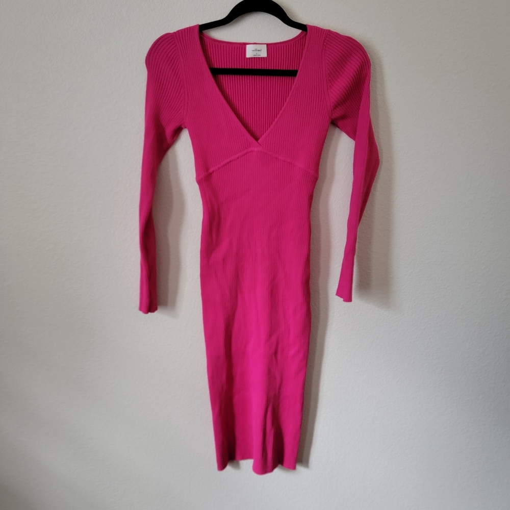 Aritzia Wilfred Gabrielle Pink Dress Small